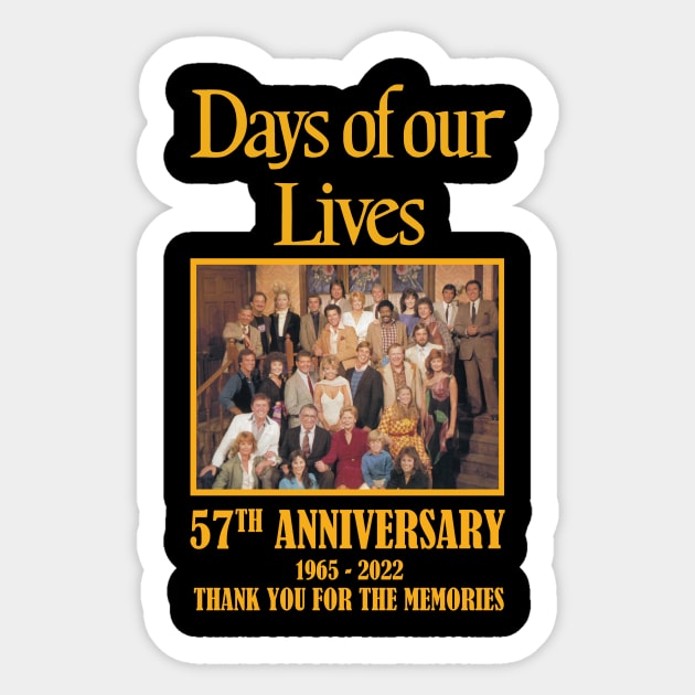 Days of our Lives 55th Anniversary Thank You For The Memories Sticker by Den Tbd